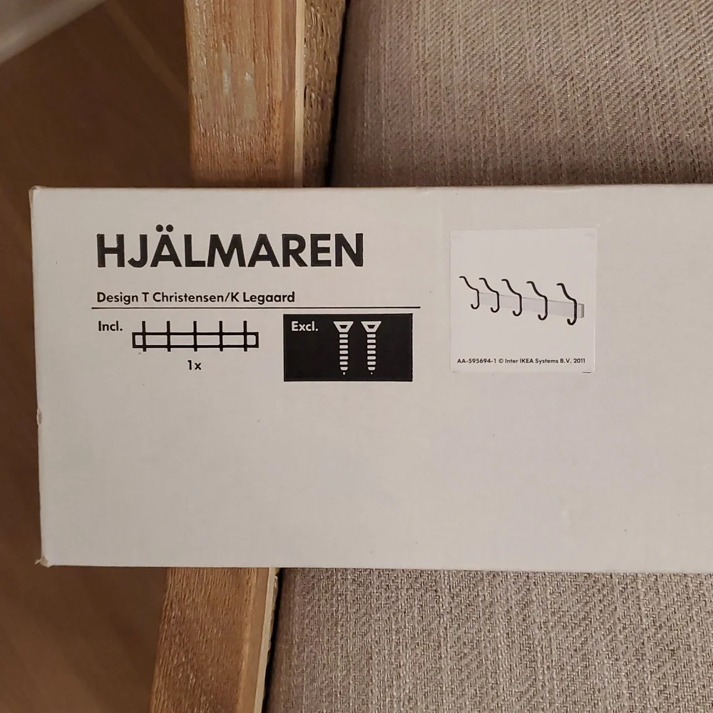IKEA HJÄLMAREN Hook Rack White New In Box